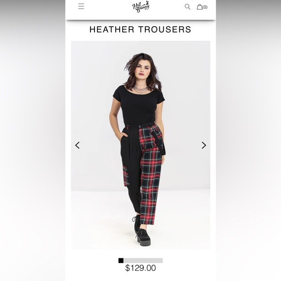 Hell Bunny Pants - Hell Bunny Heather Trousers in Size 3X.  Worn once and in like-new condition.